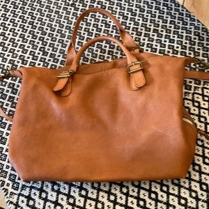 Mark and Graham brown leather bag